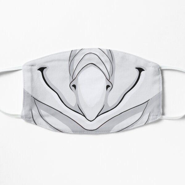 Emotive Silver Dragon - Happy Flat Mask