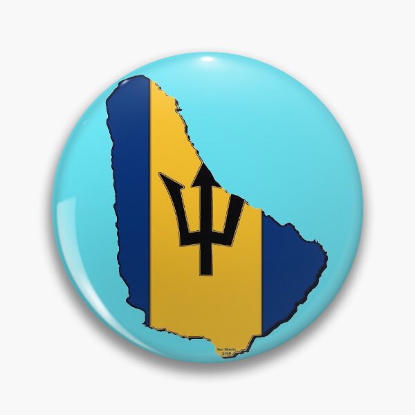 Item preview, Barbados Map With Barbadian Flag designed and sold by Havocgirl.