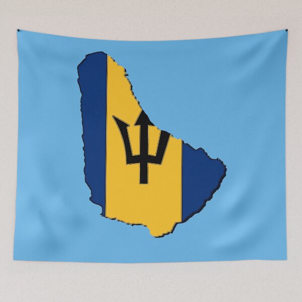 Item preview, Barbados Map With Barbadian Flag designed and sold by Havocgirl.
