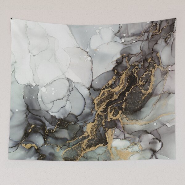 Item preview, Black and Gold Marble Storm designed and sold by Olga Shvartsur.