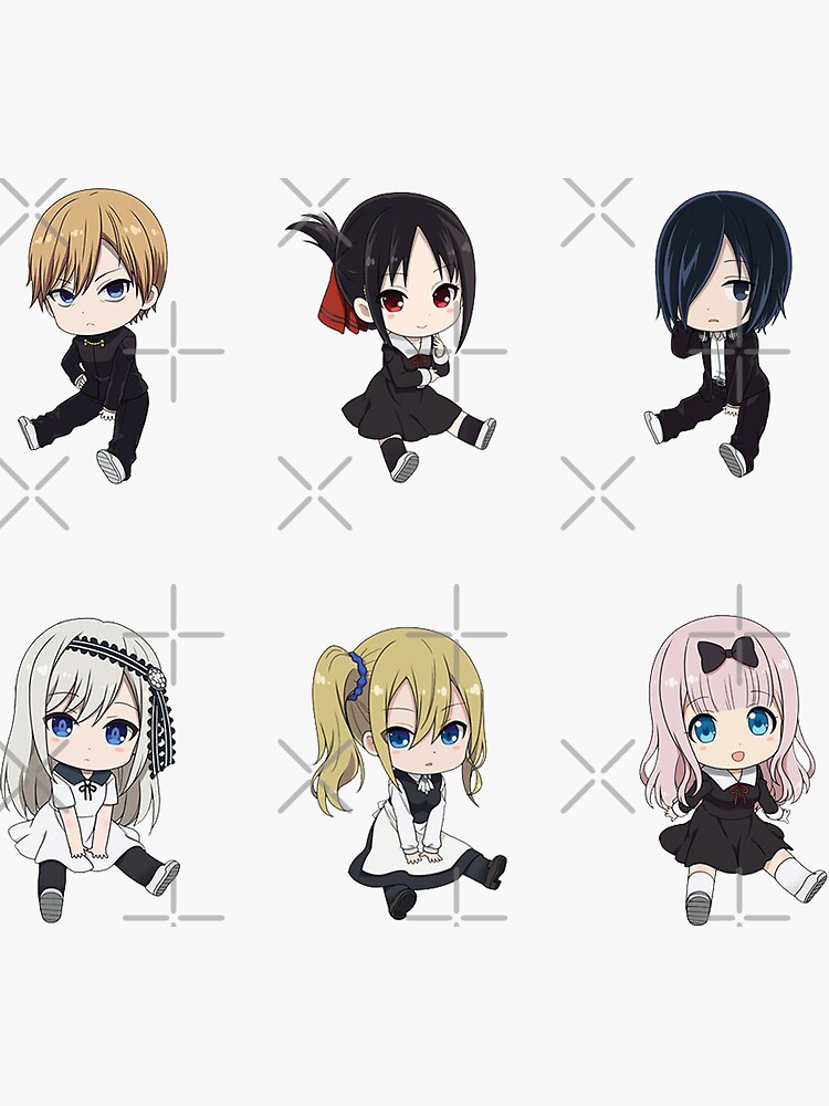 "Kaguyasama Love Is War Character Stickers" Sticker by Beastlykitty