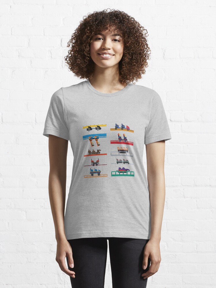 Alternate view of Six Flags Fiesta Texas Coaster Cars Design Essential T-Shirt