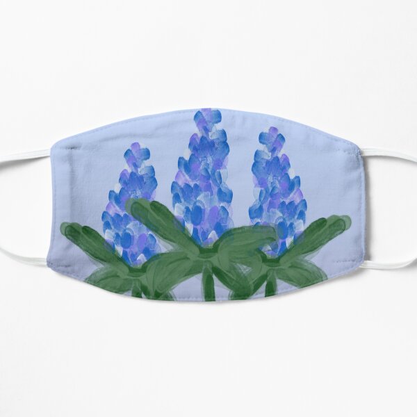 Watercolor Blue Bonnet Flat Mask