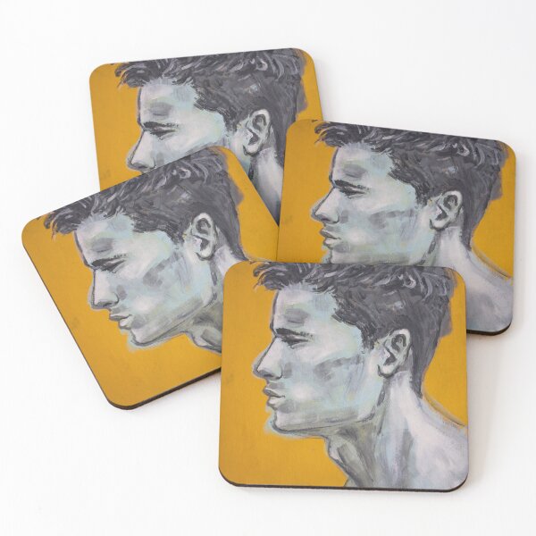 Item preview, Figurative portrait on yellow designed and sold by sharpfox.