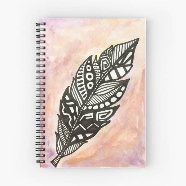 Item preview, Feather zentangle designed and sold by DewDraws.