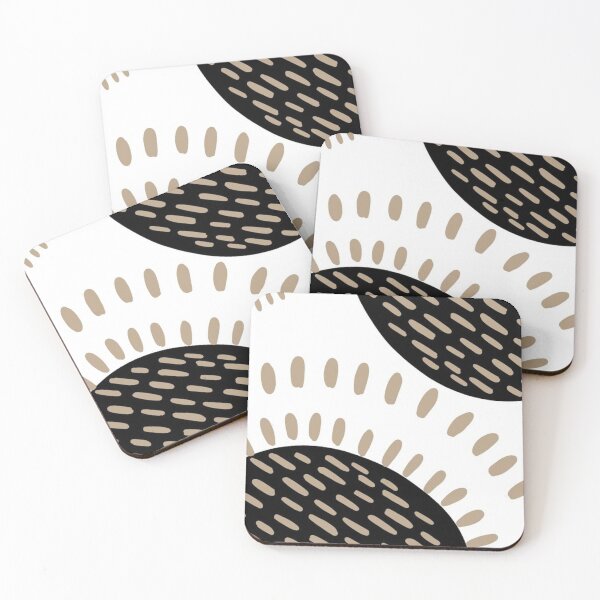 Item preview, Black Circles with Tan Dashes designed and sold by Dots and Dashes  Co..