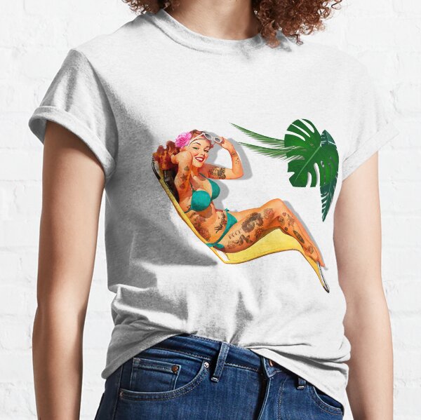 Playa Pin-up Camiseta clásica