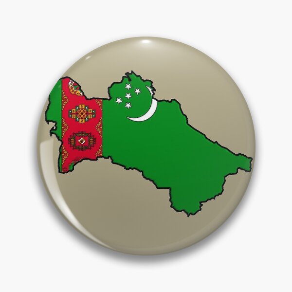 Item preview, Turkmenistan Map With Turkmenistan Flag designed and sold by Havocgirl.