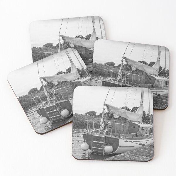 Item preview, Traditional Broads boat moored to a wooden quay heading designed and sold by yackers1.
