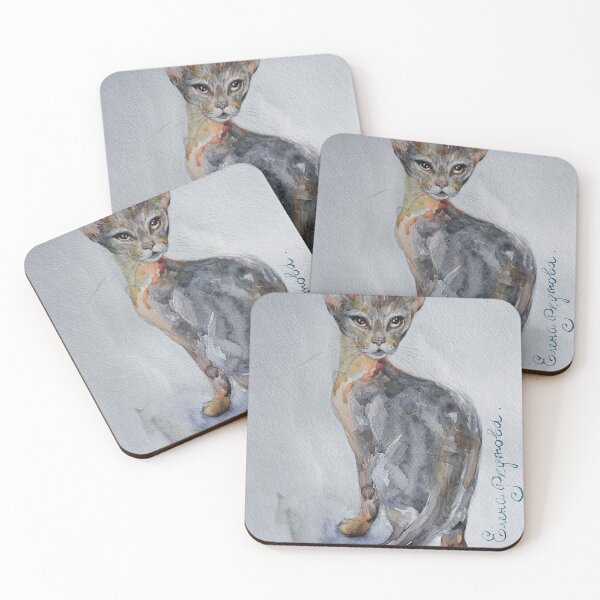 Item preview, Beautiful cat in watercolor for exclusive use. designed and sold by Elena Reutova.