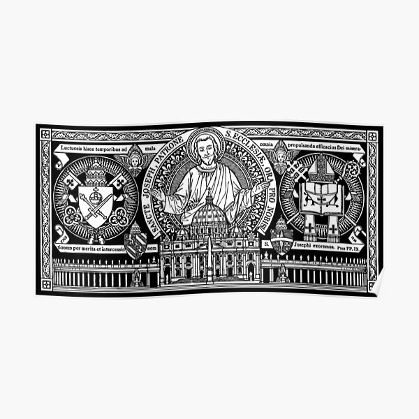 St Joseph - Patron of the Church Poster