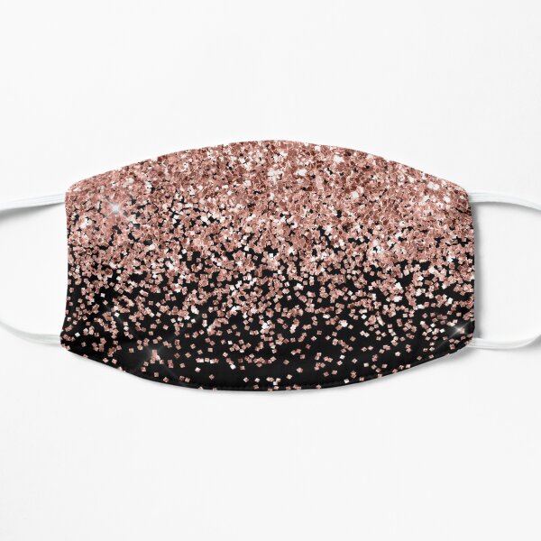 Rose Gold Glitter Flat Mask