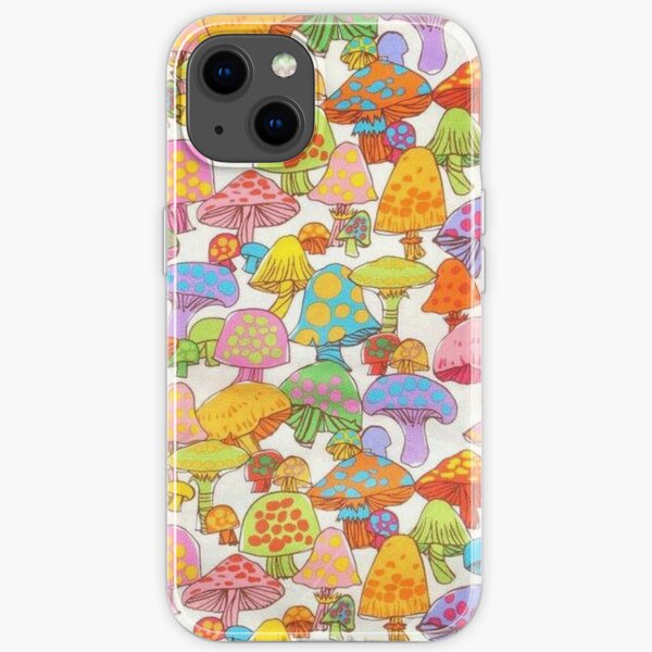 y2k rainbow mushroom iPhone Soft Case