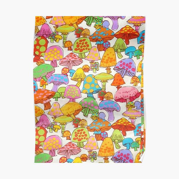 y2k rainbow mushroom Poster