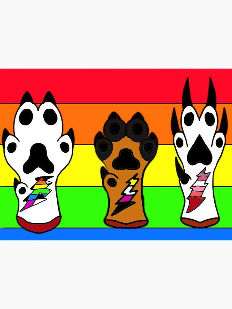 "Pride paws" Sticker by jeagermyester Redbubble