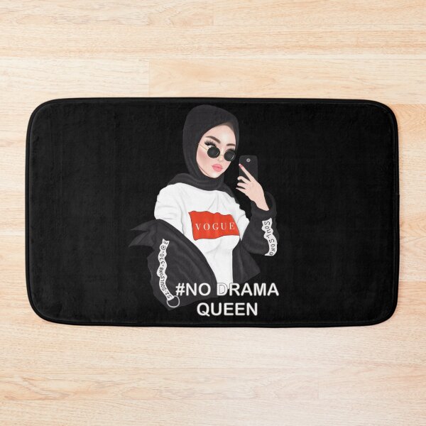 Item preview, No drama queen muslimah hijab drawing With black background  designed and sold by Imanitasong.