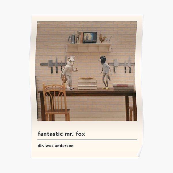 minimalist fantastic mr fox movie poster Poster