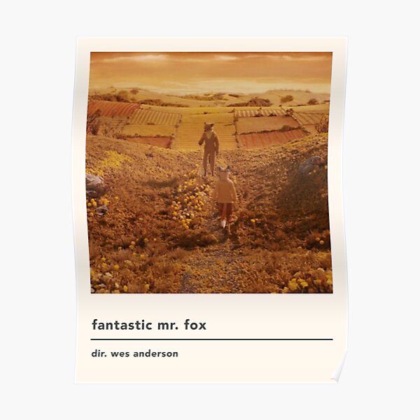 minimalist fantastic mr fox movie poster Poster