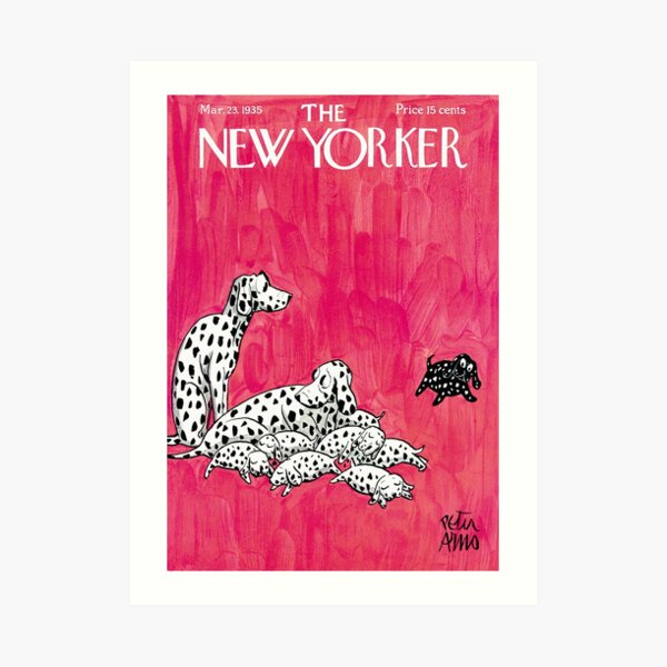 New Yorker Cover, March 1935 Artwork Reproduction for Wall Art, Prints, Posters, Tshirts, Men, Women, Kids Art Print