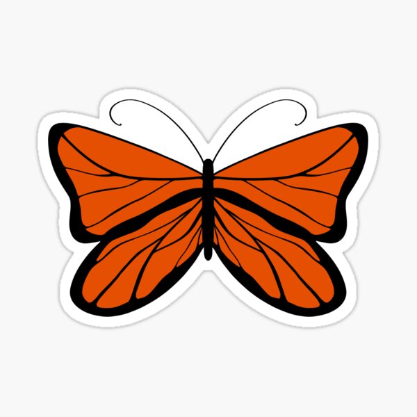 Monarch Butterfly Sticker By Logostickers Redbubble 