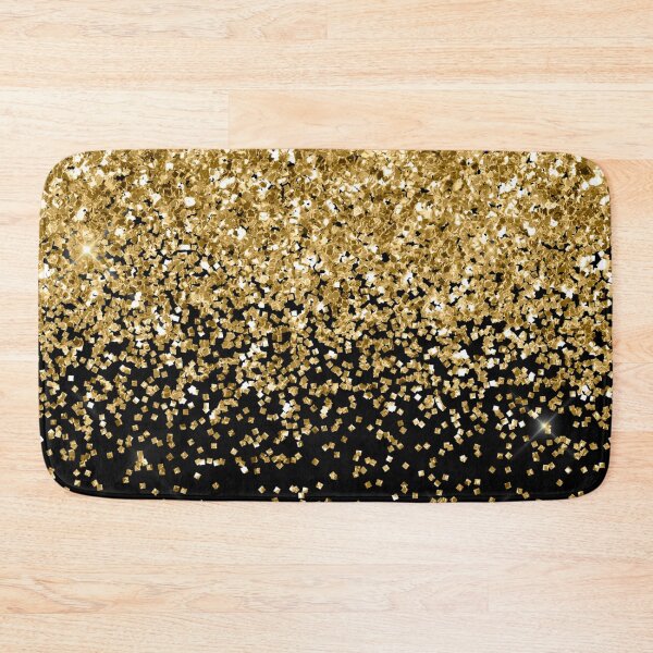 Gold Glitter Bath Mat