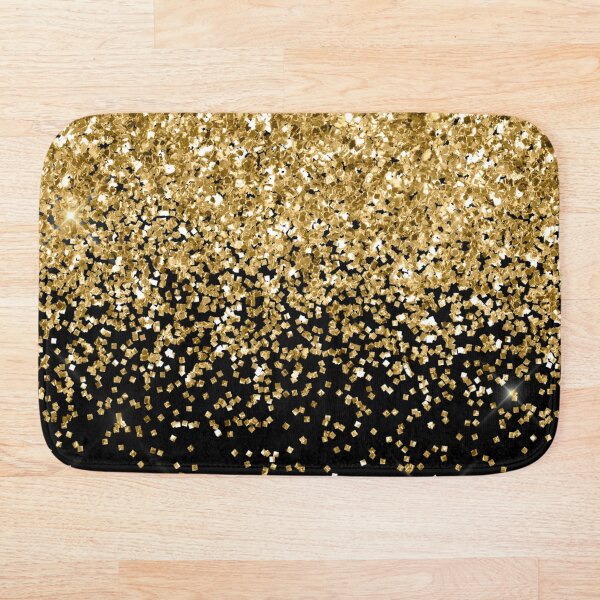 Gold Glitter Bath Mat
