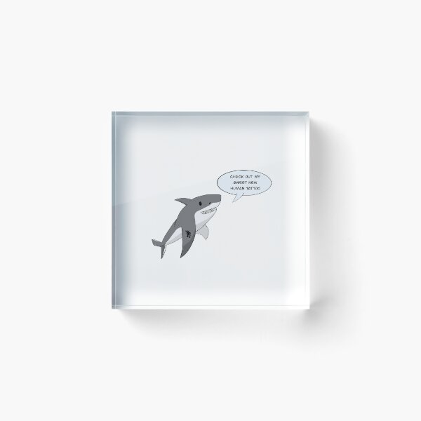 Item preview, Shark with human tattoo designed and sold by lazyphilosopher.