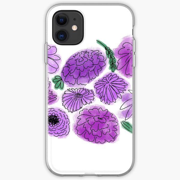 Purple Flowers iPhone Soft Case