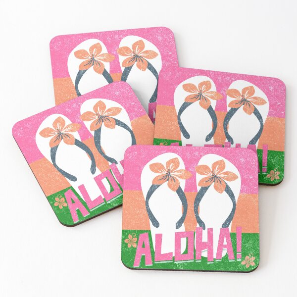 Item preview, Aloha In Color With Flip Flops designed and sold by SharksOnShore.