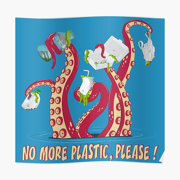 No more plastic, please - Stickers Poster