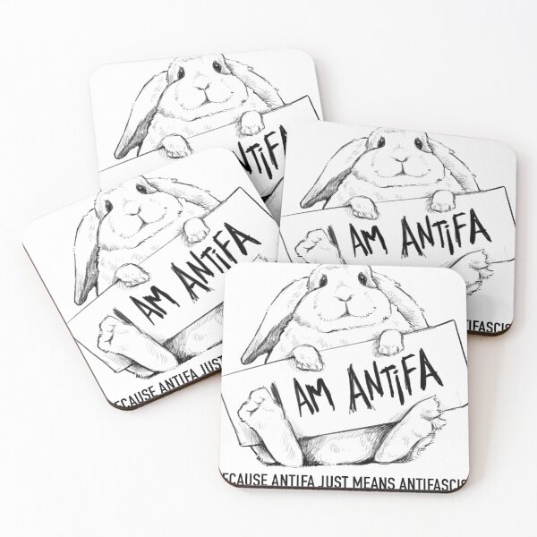 Item preview, Anti-Fascist Bunny designed and sold by Rebecca Flaum.