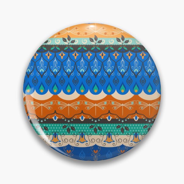 Item preview, Boho Dragonfly Beachy Blues and Orange Pattern designed and sold by Diana Garrison.