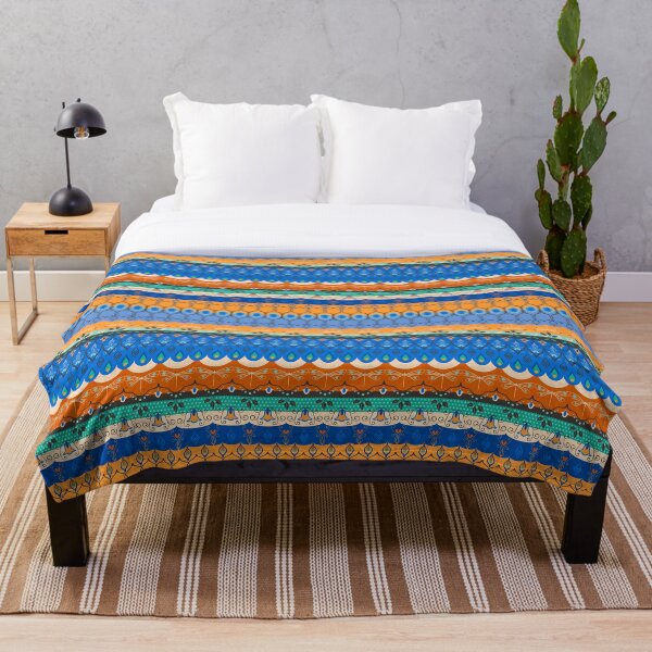 Item preview, Boho Dragonfly Beachy Blues and Orange Pattern designed and sold by Diana Garrison.