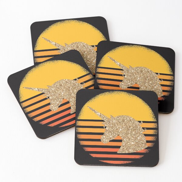 Item preview, Vintage unicorn gold glitter designed and sold by Imutobi.