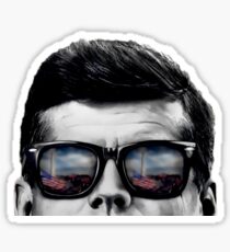 JFK Pop-Art t-shirt (black & White) Sticker