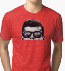 JFK Pop-Art t-shirt (black & White) Tri-blend T-Shirt