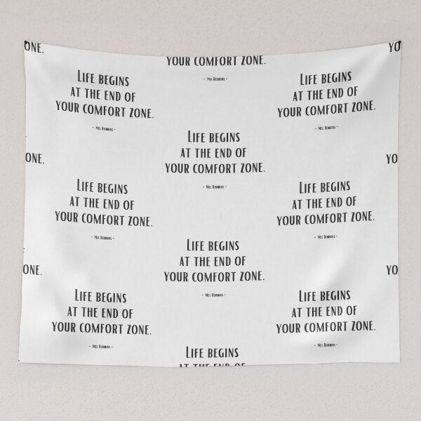 Item preview, Life begins at the end of your comfort zone. - Mel Robbins designed and sold by EnlightParis.