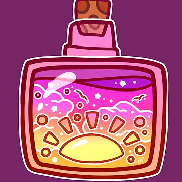 Sunset swirl minecraft potion bottle Sticker for Sale by xBabyBunnyx