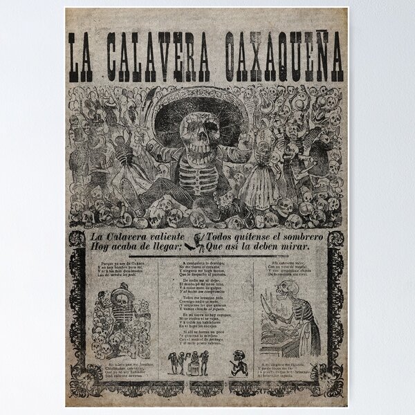 Artikel-Vorschau von La Calavera Oaxaqueña von José Guadalupe Posada drucken, designt und verkauft von fishercraft.