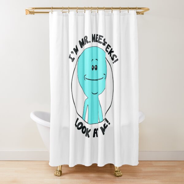 I'm Mr Meeseeks! Look At Me! funny cartoon Shower Curtain