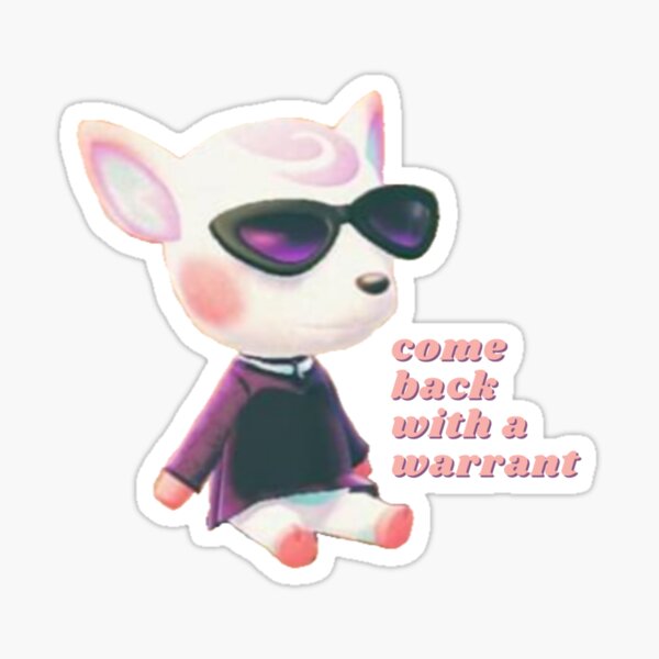 reviens avec un mandat - diana de animal crossing Sticker