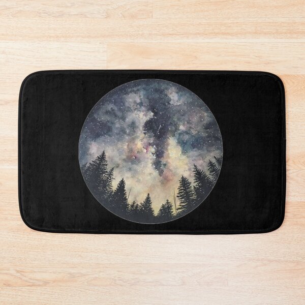 Item preview, Watercolor Forest Galaxy / Circle / Night Sky / Galaxy / Stars / Sticker designed and sold by AnnaWander.