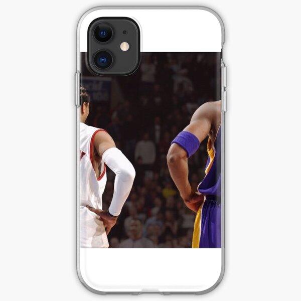 Allen Iverson and Kobe Bryant sharing the basketball court iPhone Soft Case