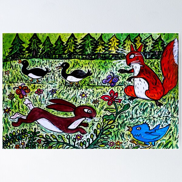 Item preview, The Squirrel and The Rabbit designed and sold by Monica M Engeler.