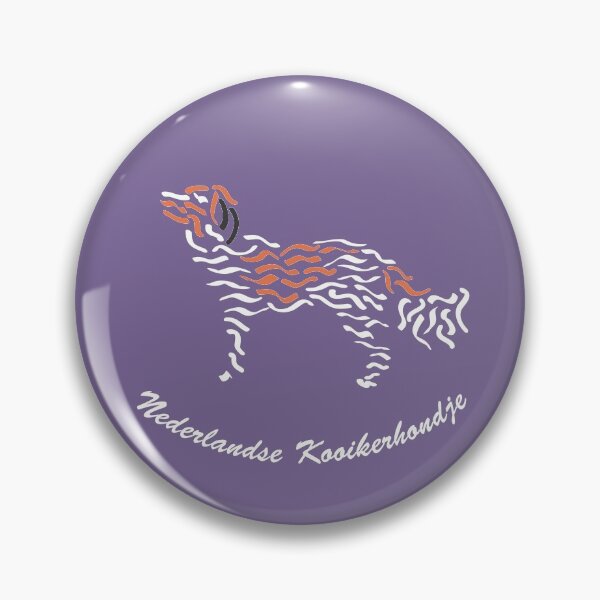 Item preview, Nederlandse Kooikerhondje Wavy Purple (with text) designed and sold by Tillowin.