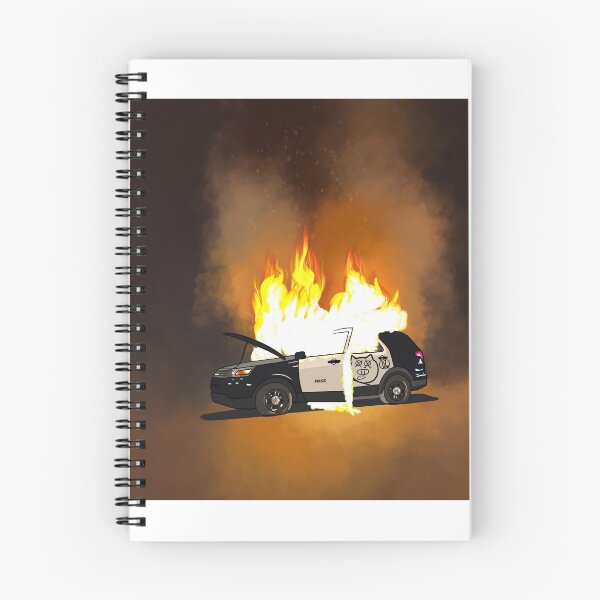 Aperçu de l'œuvre BLM - Burning Cop Car - Protestation créée et vendue par Sinead Ashcroft.