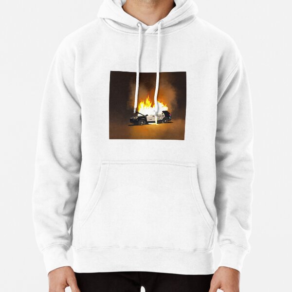 Off white fire print sales hoodie