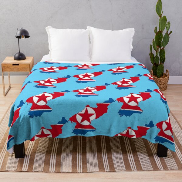 Item preview, North Korea Map With North Korean Flag designed and sold by Havocgirl.
