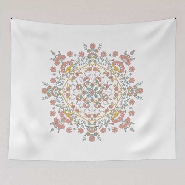 Item preview, Green, Pink and Yellow Medallion Pattern designed and sold by jamiemaher15.