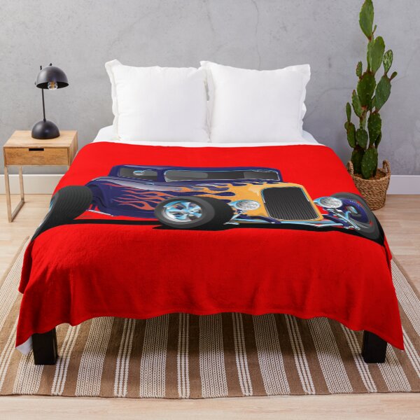 Item preview, Vintage Hot Rod Car with Classic Flames designed and sold by hobrath.